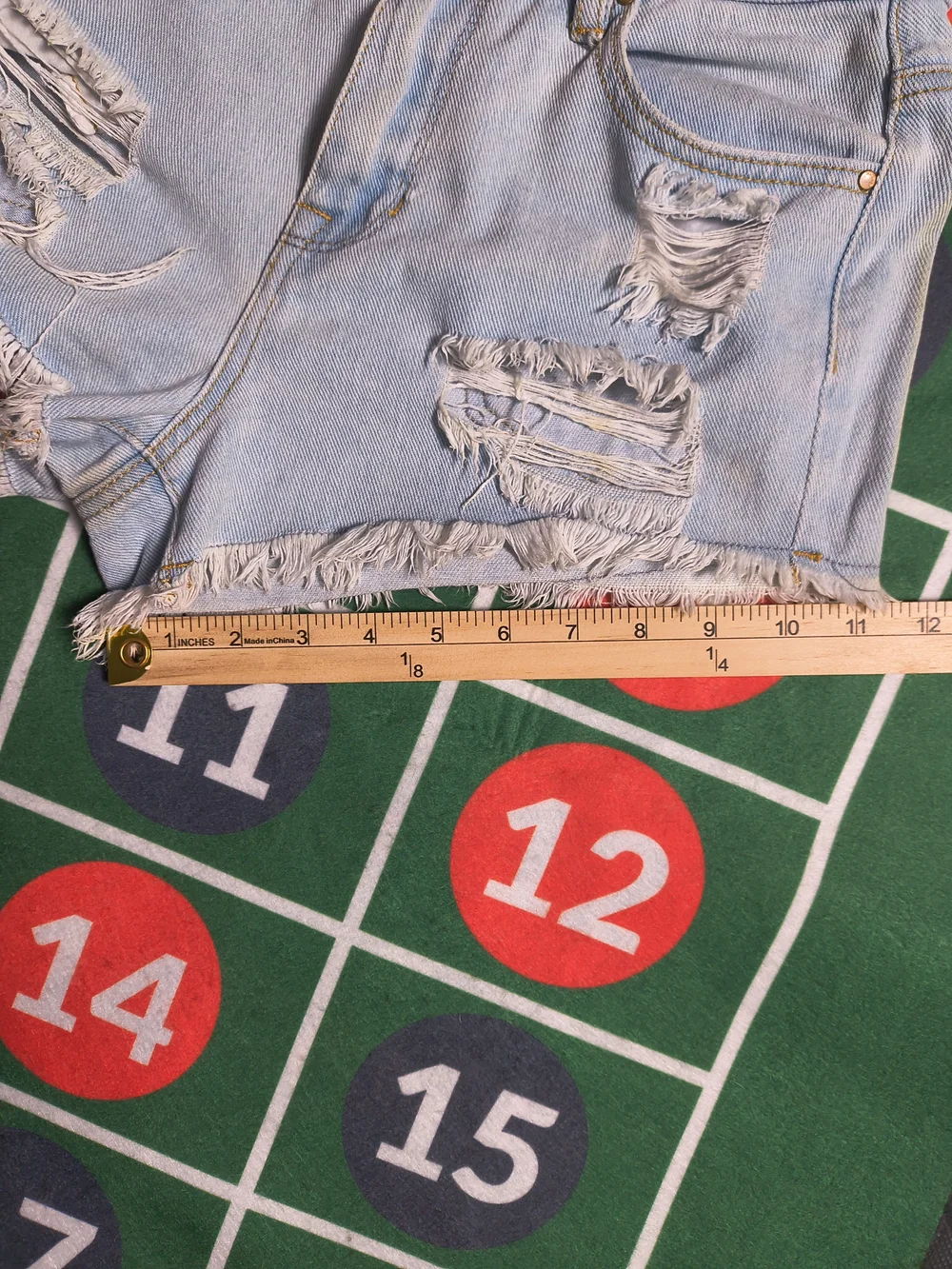 PacSun High Rise Festival Short Women's 25 Light Wash Distressed Denim Shorts